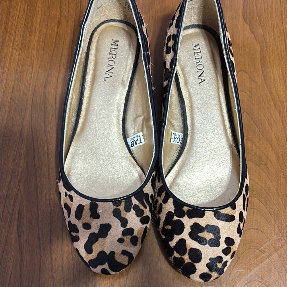 Merona Brown and Black Leopard Print Flats